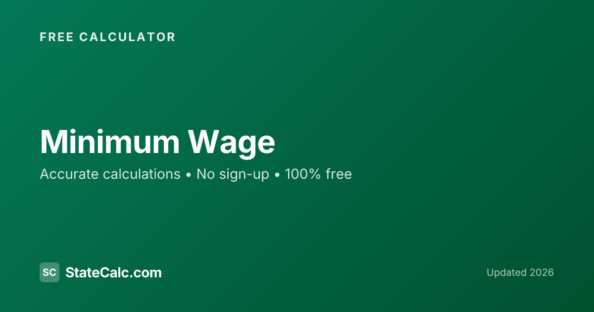 Minimin Rage Illinois Minimum Wage Calculator 2026 | Annual Salary